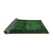 Sideview of Persian Emerald Green Traditional Rug, tr3543emgrn