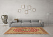 Machine Washable Persian Brown Traditional Rug in a Living Room,, wshtr3544brn