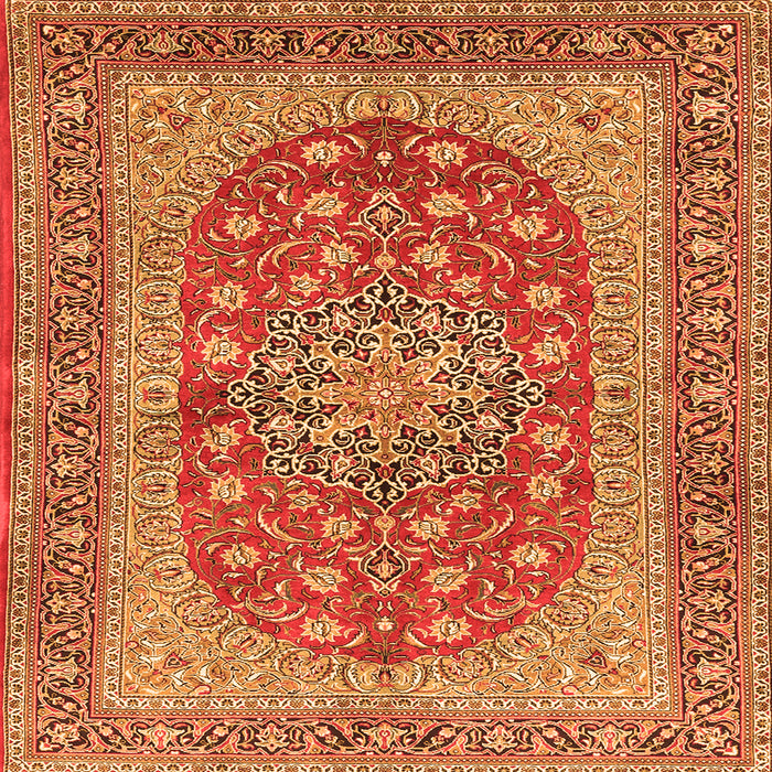 Serging Thickness of Persian Orange Traditional Rug, tr3544org
