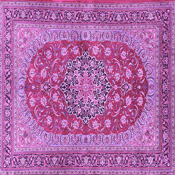 Square Machine Washable Persian Purple Traditional Area Rugs, wshtr3544pur