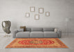 Machine Washable Persian Orange Traditional Area Rugs in a Living Room, wshtr3544org