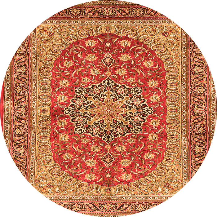 Square Persian Orange Traditional Rug, tr3544org