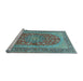 Sideview of Machine Washable Persian Light Blue Traditional Rug, wshtr3544lblu