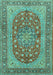 Machine Washable Persian Turquoise Traditional Area Rugs, wshtr3544turq