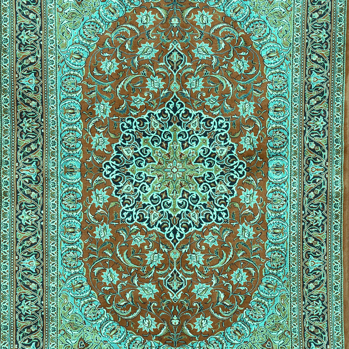 Machine Washable Persian Turquoise Traditional Area Rugs, wshtr3544turq