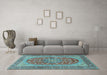 Machine Washable Persian Light Blue Traditional Rug in a Living Room, wshtr3544lblu