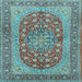 Square Persian Light Blue Traditional Rug, tr3544lblu