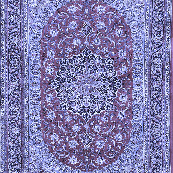 Machine Washable Persian Blue Traditional Rug, wshtr3544blu