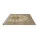 Sideview of Machine Washable Traditional Sienna Brown Rug, wshtr3545