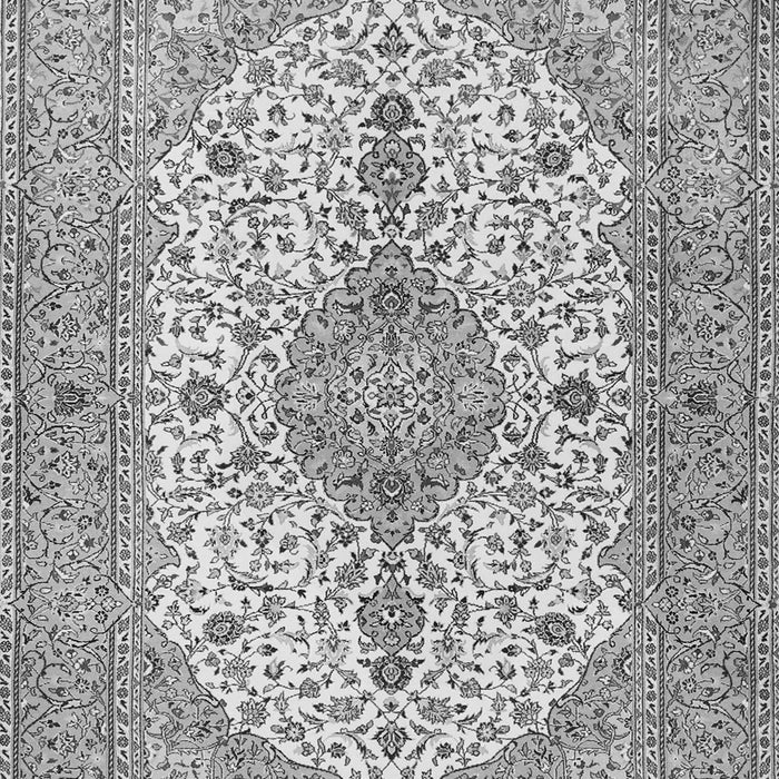 Serging Thickness of Machine Washable Persian Gray Traditional Rug, wshtr3545gry