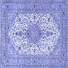 Square Persian Blue Traditional Rug, tr3545blu