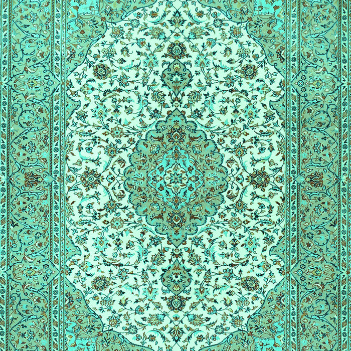 Machine Washable Persian Turquoise Traditional Area Rugs, wshtr3545turq