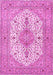 Machine Washable Persian Pink Traditional Rug, wshtr3545pnk