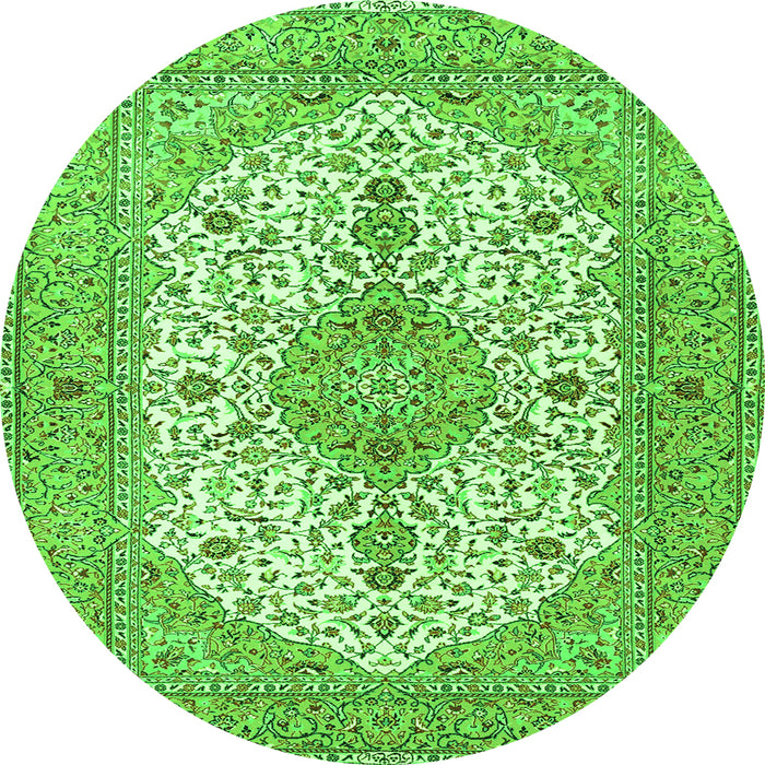 Machine Washable Persian Green Traditional Area Rugs, wshtr3545grn