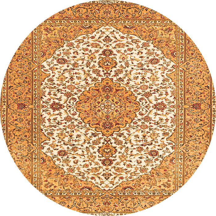 Square Persian Orange Traditional Rug, tr3545org