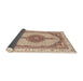 Sideview of Traditional Deep Peach Orange Persian Rug, tr3546