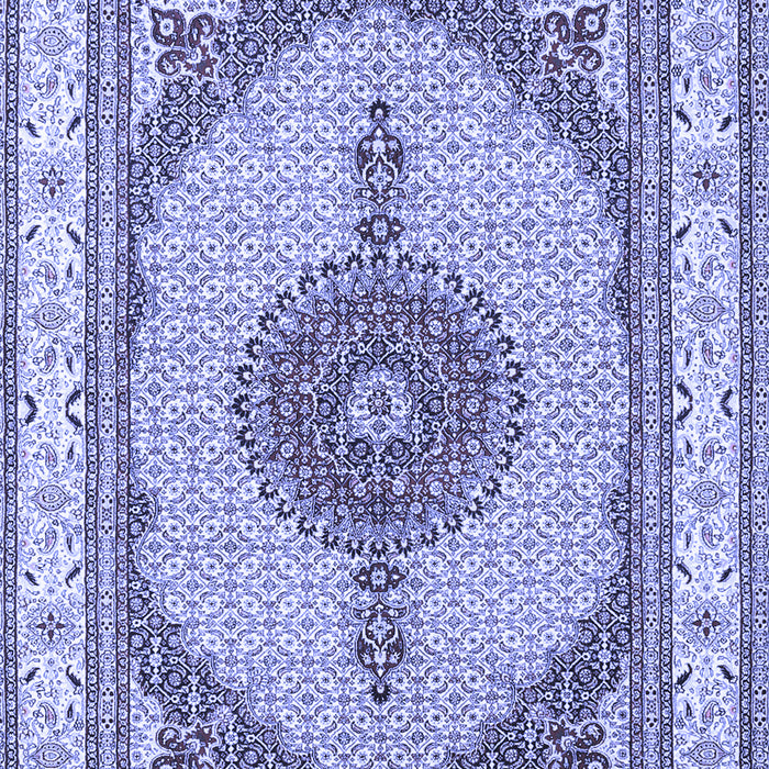 Machine Washable Persian Blue Traditional Rug, wshtr3546blu