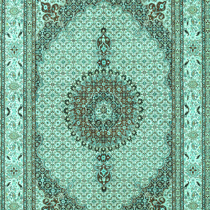 Machine Washable Persian Turquoise Traditional Area Rugs, wshtr3546turq