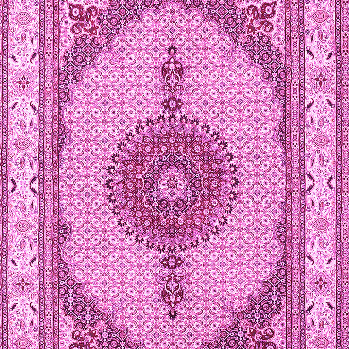 Machine Washable Persian Pink Traditional Rug, wshtr3546pnk