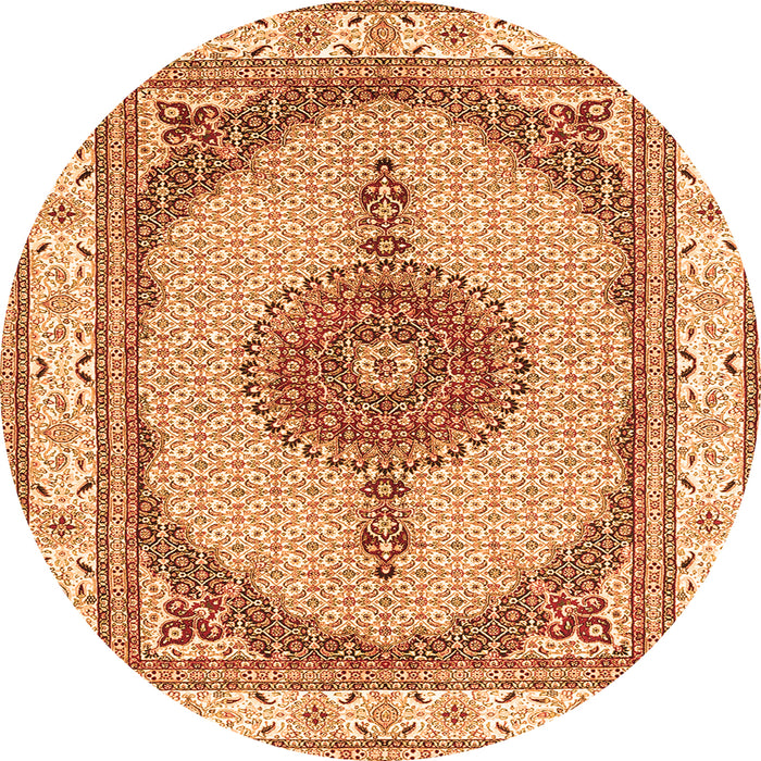 Square Persian Orange Traditional Rug, tr3546org