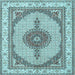 Square Persian Light Blue Traditional Rug, tr3546lblu