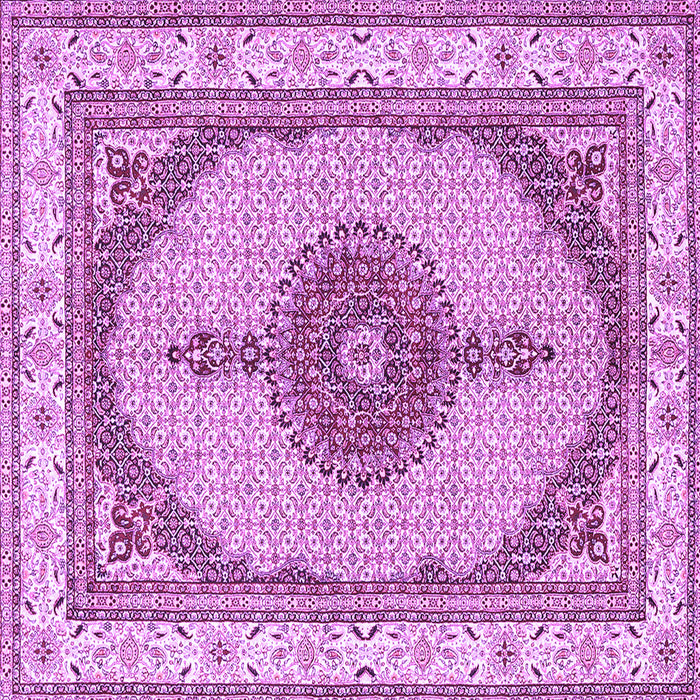 Square Persian Purple Traditional Rug, tr3546pur