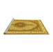 Sideview of Machine Washable Persian Yellow Traditional Rug, wshtr3546yw