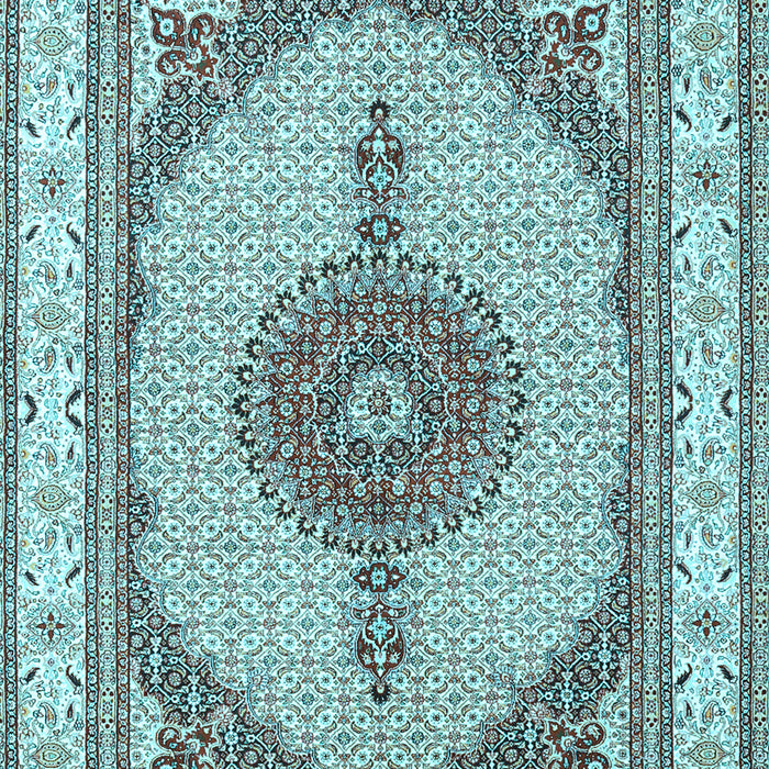 Machine Washable Persian Light Blue Traditional Rug, wshtr3546lblu