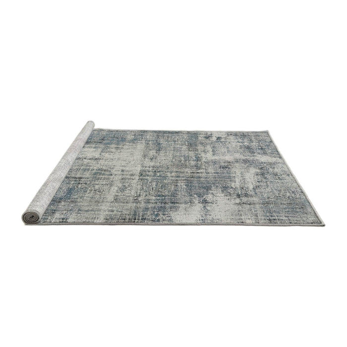 Sideview of Machine Washable Traditional Silver Gray Rug, wshtr3547