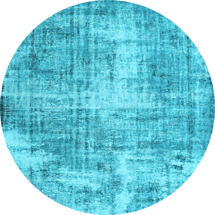 Round Persian Light Blue Traditional Rug, tr3547lblu