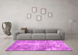 Machine Washable Persian Pink Traditional Rug in a Living Room, wshtr3547pnk