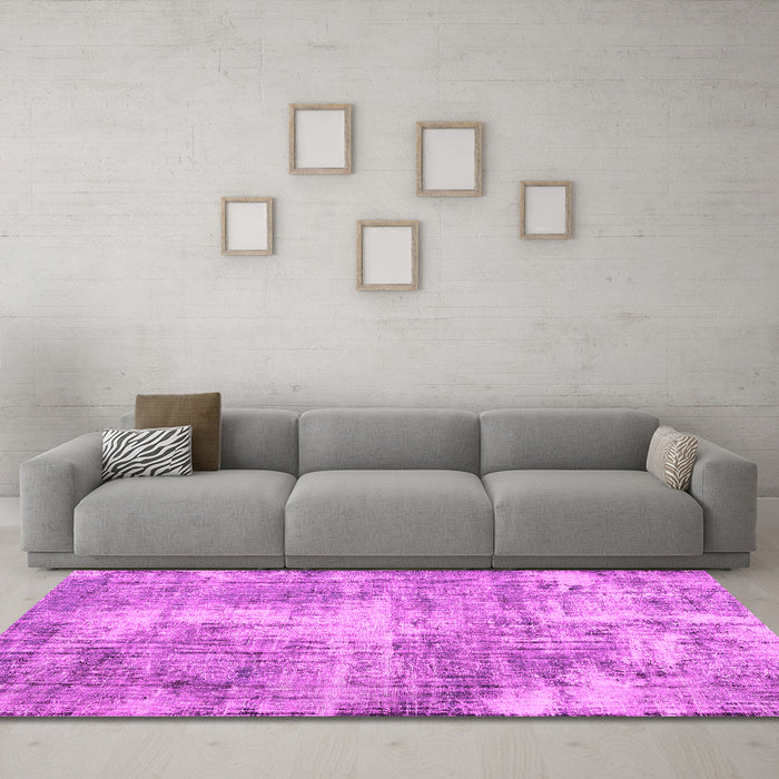 Machine Washable Persian Pink Traditional Rug in a Living Room, wshtr3547pnk