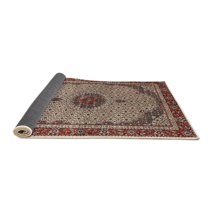 Sideview of Traditional Light French Beige Brown Persian Rug, tr3548