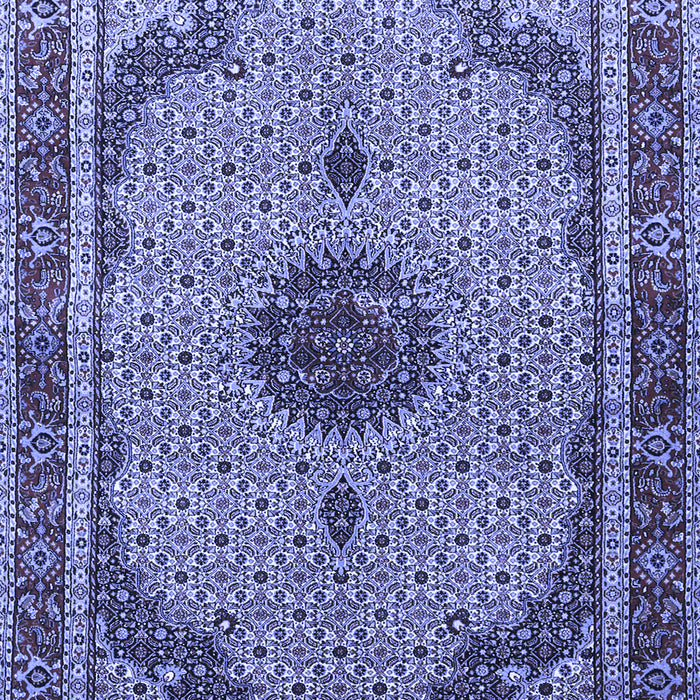 Machine Washable Persian Blue Traditional Rug, wshtr3548blu