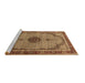 Sideview of Machine Washable Persian Brown Traditional Rug, wshtr3548brn