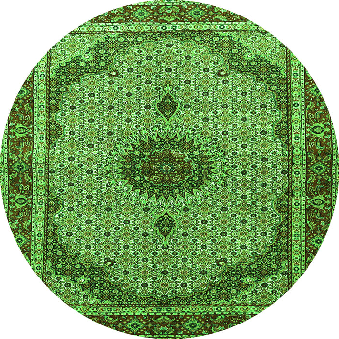Machine Washable Persian Green Traditional Area Rugs, wshtr3548grn