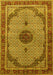 Machine Washable Persian Yellow Traditional Rug, wshtr3548yw