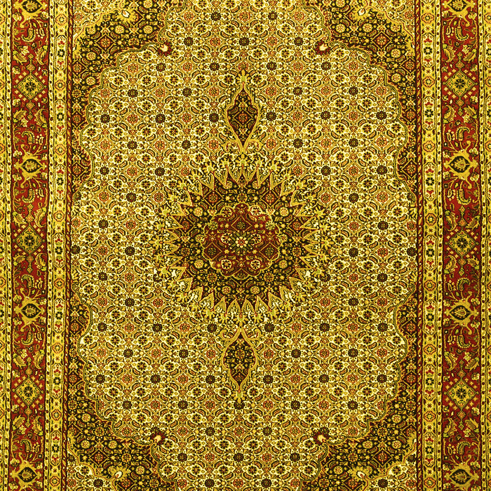 Machine Washable Persian Yellow Traditional Rug, wshtr3548yw