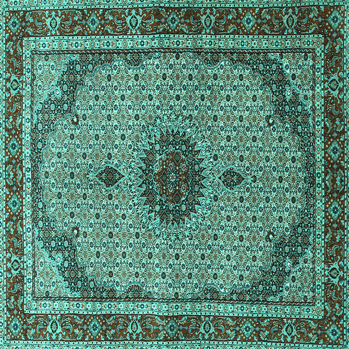 Square Persian Turquoise Traditional Rug, tr3548turq