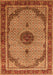 Serging Thickness of Machine Washable Persian Orange Traditional Area Rugs, wshtr3548org