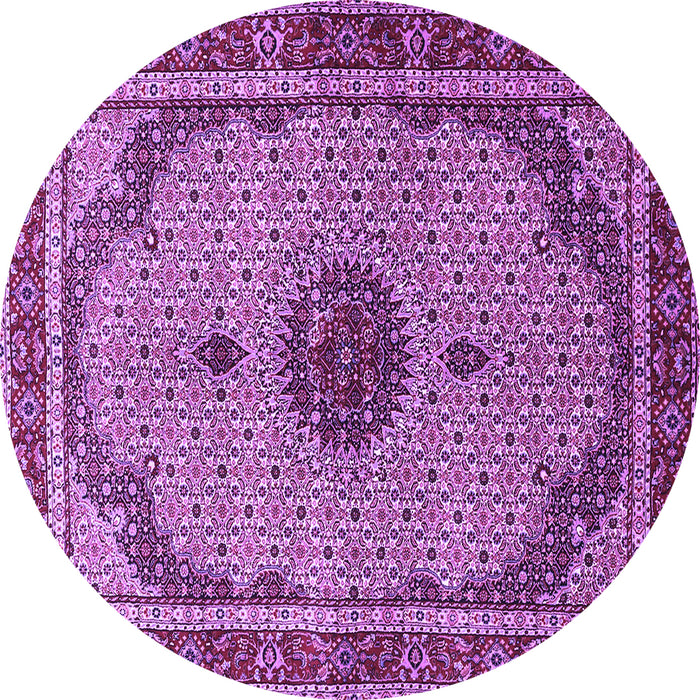 Round Persian Purple Traditional Rug, tr3548pur