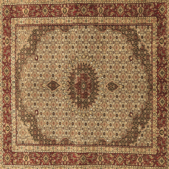 Square Persian Brown Traditional Rug, tr3548brn