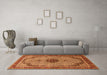 Machine Washable Persian Orange Traditional Area Rugs in a Living Room, wshtr3548org