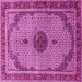 Square Machine Washable Persian Pink Traditional Rug, wshtr3548pnk