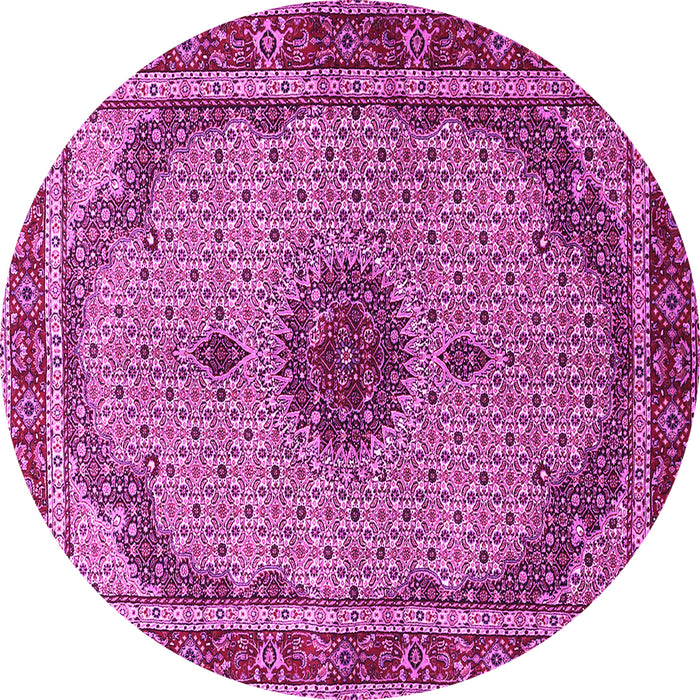 Round Persian Pink Traditional Rug, tr3548pnk