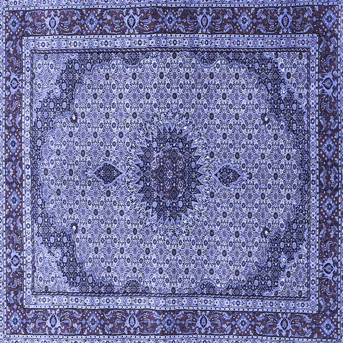 Square Machine Washable Persian Blue Traditional Rug, wshtr3548blu