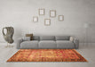 Machine Washable Persian Orange Traditional Area Rugs in a Living Room, wshtr3549org