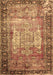 Machine Washable Persian Brown Traditional Rug, wshtr3549brn