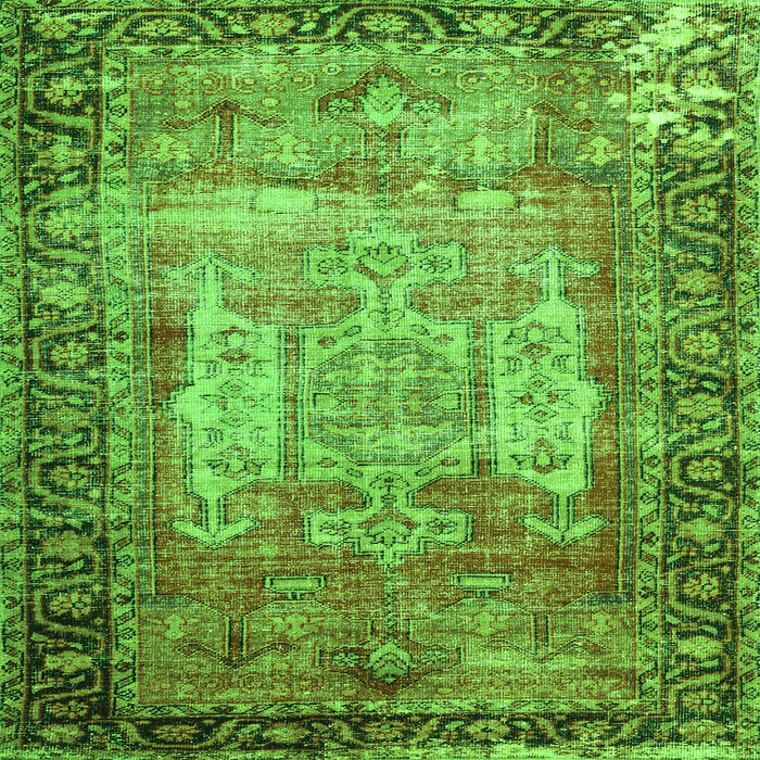 Serging Thickness of Persian Green Traditional Rug, tr3549grn