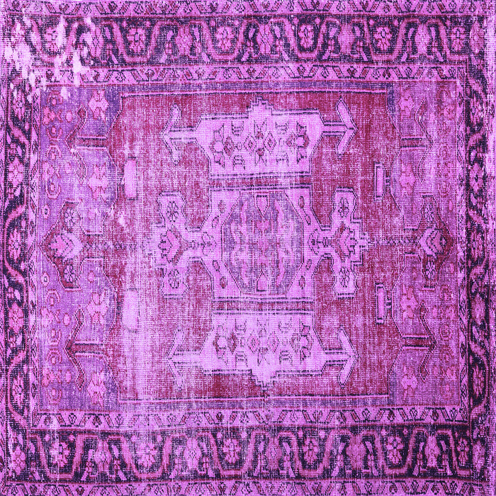 Square Persian Purple Traditional Rug, tr3549pur